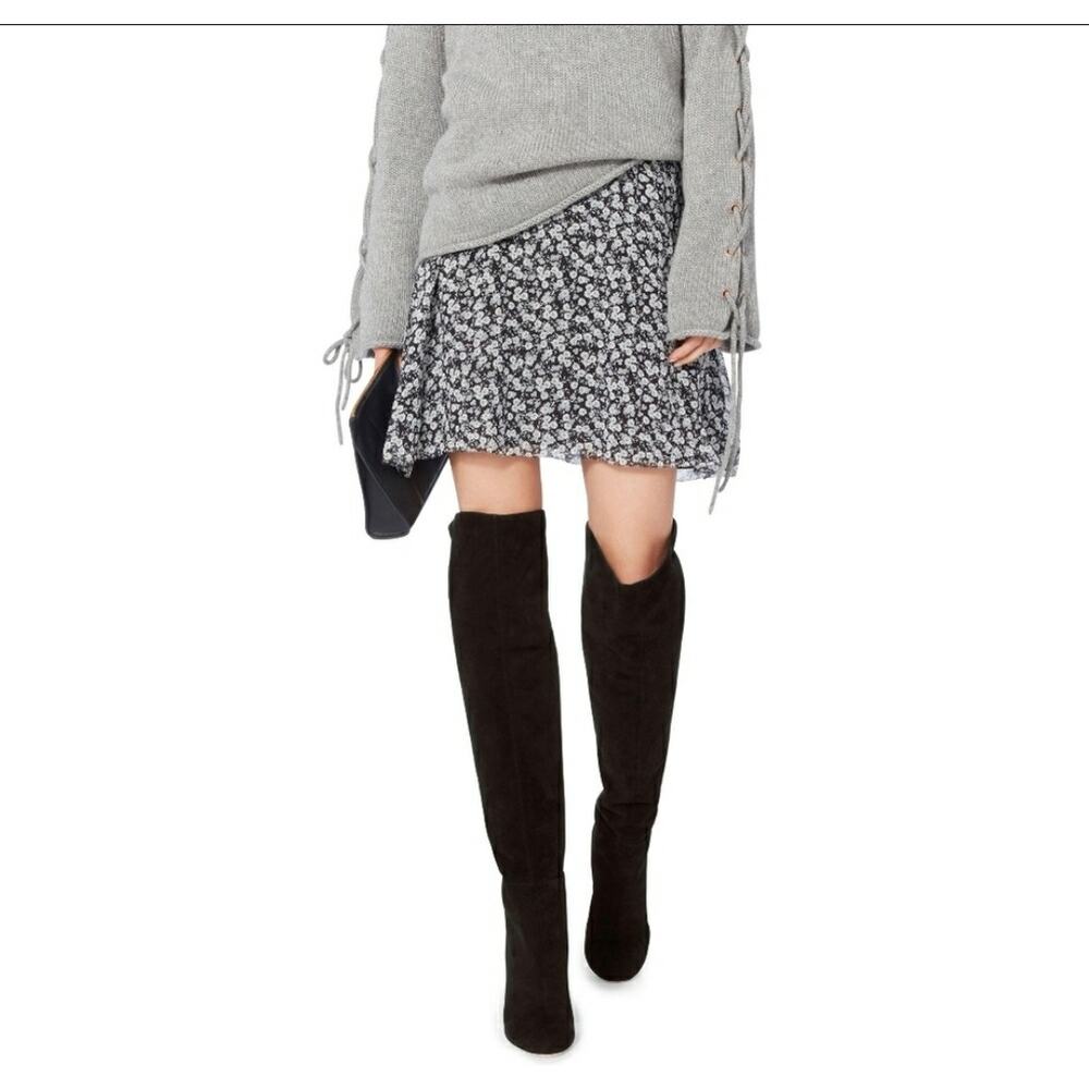 Sergio Rossi black Suede Knee high boots size 10